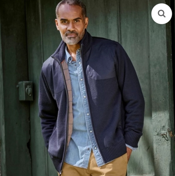 Orvis Other - Orvis Ultimate Foul-Weather Shooting Full-Zip Sweater Navy Blue Size L